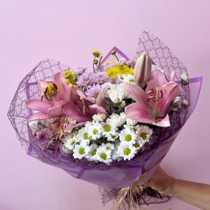 Lilyum Papatya Buketi